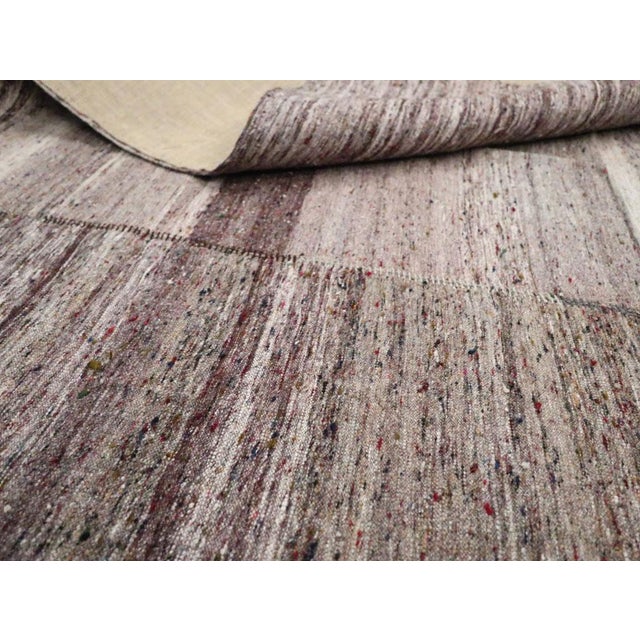 Galerie Shabab Collection Mid-20th Century Handmade Turkish Flat-Weave Kilim Accent Rug in Purple Pewter For Sale - Image 10 of 10
