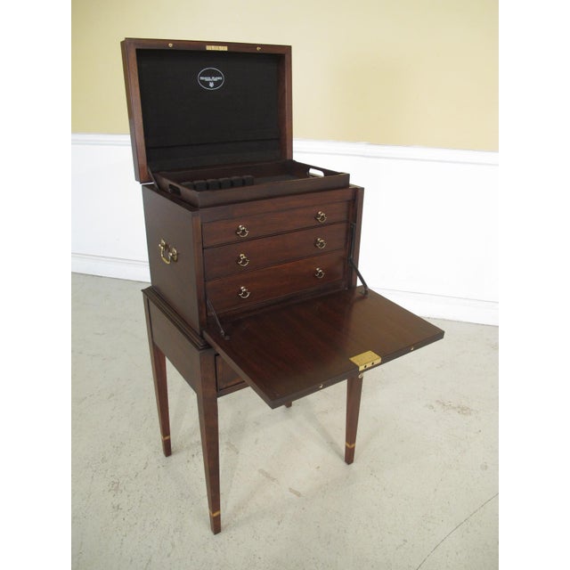 Henkel Harris Mahogany Federal Design Silver Chest Model 2529 | Chairish