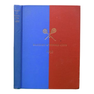 "Racquet and Tennis Club Book for 1933" For Sale