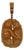 18k Gold Yellowish Orange Carved Jade Animal Pendant Enhancer For Sale