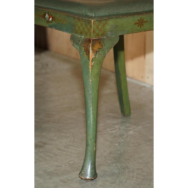 Set of Vintage Chinese Green Side Chairs, 1920s For Sale - Image 10 of 18