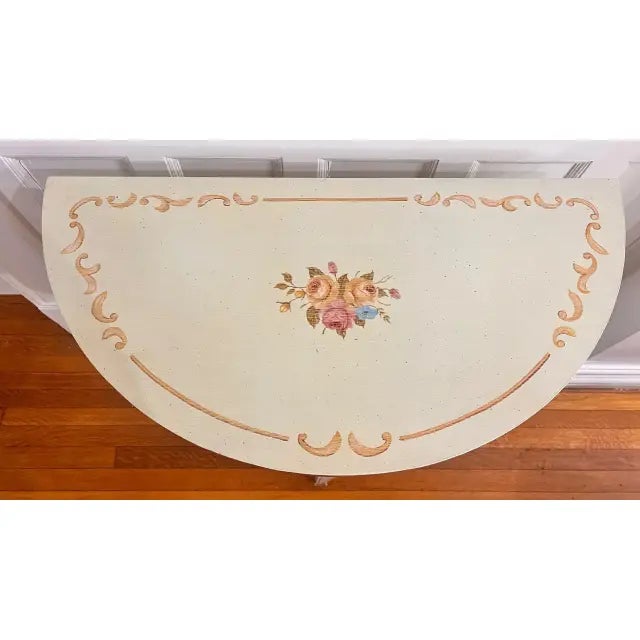 French Country 1990s Maitland-Smith Demilune Hand-Painted Console Table For Sale - Image 3 of 12