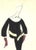 Mid-Century Modern 1950 Mid-Century Original French Fashion Drawing in Gouache For Sale - Image 3 of 4
