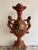 Baroque candle holder in wood and plaster, painted and lacquered, 17th century. Spain. This piece features unique...