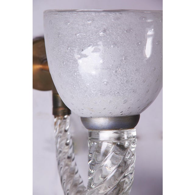 Brass and Glass Wall Lamps from Ercole Barovier, 1940s, Set of 2 For Sale - Image 14 of 18