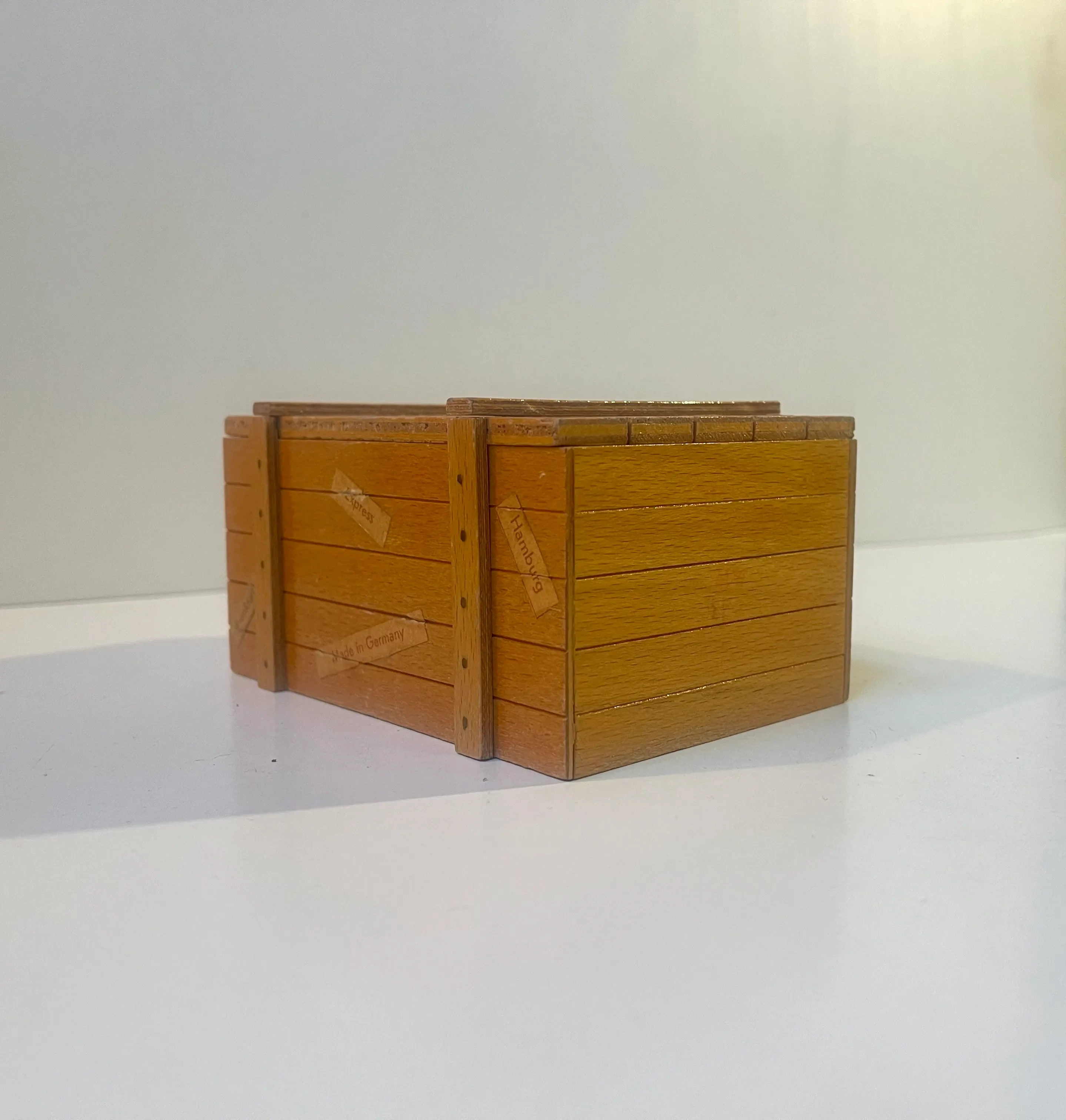 Vintage German Wooden Music Box, 1960s | Chairish
