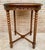 1930s Spanish Round Carved Wood Side Table With Bobbin Turned Legs For Sale - Image 4 of 10
