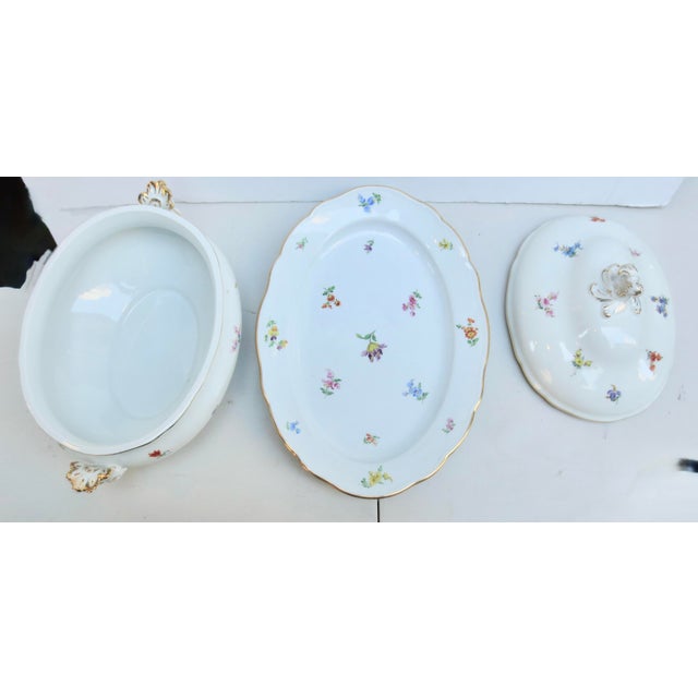 Mid 20th Century Meissen Tureen Set Scattered Flowers Pattern --2 Pieces For Sale - Image 5 of 6