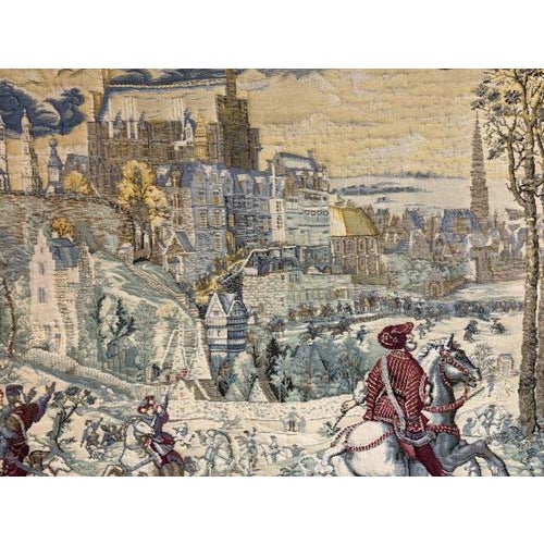 Exquisite Vintage French Tapestry from the Hunt of Maximilian Series Immerse yourself in history with this stunning, mid...