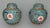A vibrant and pristine pair of vintage mid-century Chinese porcelain ginger jars featuring the iconic Wan Shou Wu Jiang...