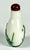 Mid-Century Modern 1950s Beautiful Peking Glass Overlay Snuff Bottle W/Carved Cat, Bird & Flower in Green For Sale - Image 3 of 6