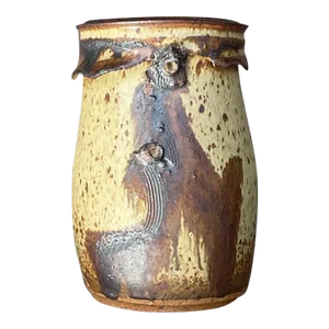 Vintage Boho Brushstroke Studio Pottery Vase