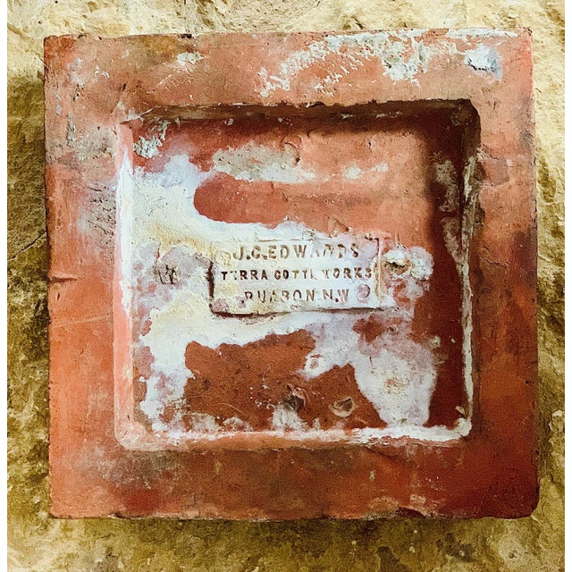 Late 19th Century Victorian English Architectural Terracotta Molded Ornamental Building Brick, Tile For Sale - Image 4 of 12