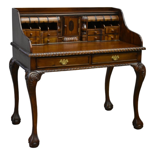 Legacy Escritoire Secretary Desk - Brown Walnut For Sale