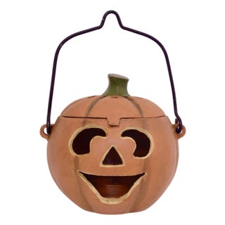 Holiday Pumpkin Candle Holder For Sale