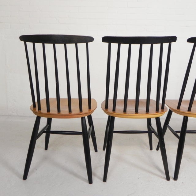 Vintage Model Fanett Spindle Chairs from Tapiavaara, 1960s, Set of 4 For Sale - Image 14 of 18