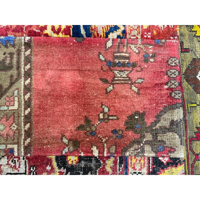 Textile 5ft 9in × 7ft 7in Turkish Patchwork Area Rug For Sale - Image 7 of 12