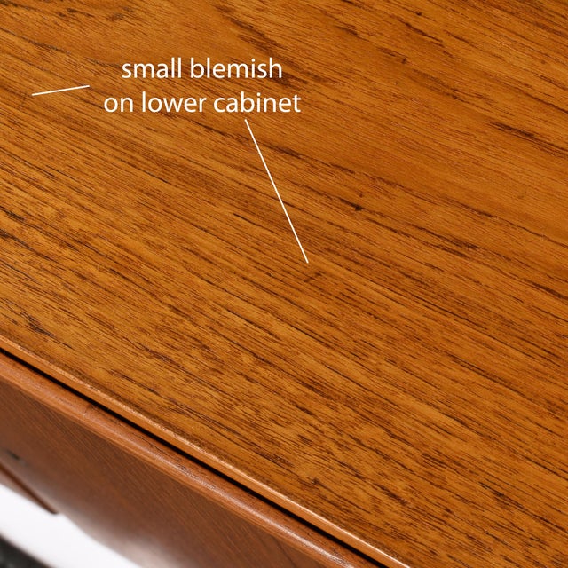 Poul Hundevad Teak Two-Piece Cabinet, Bookcase & Drop-Front Secretary, Denmark For Sale - Image 16 of 16