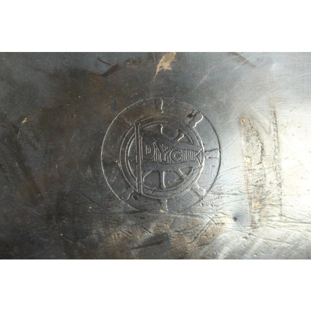 Silver 1930's Michigan Yacht Club Meat Turkey Serving Dome Cover, Silver Soldered For Sale - Image 8 of 15