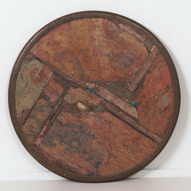 1990s Round Coffee Table with Semi-Precious Stones Inlay by Paul Kingma, 1990s For Sale - Image 5 of 10