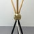 Metal 3-Light Floor Lamp in Yellow Silk, Germany 1950s For Sale - Image 7 of 11