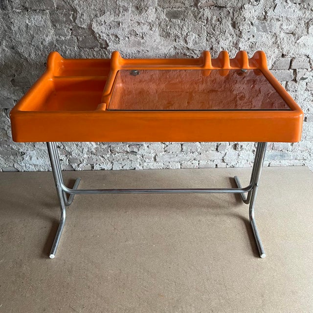 Space Age Orix Orange Writing Desk by Vittorio Parigi and Nani Prina for Molteni, 1970s For Sale - Image 11 of 18