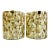 1980s Vintage Boho Chic Coastal Capiz Shell Mosaic Chips on Arched Glass Wall Sconces - A Pair For Sale