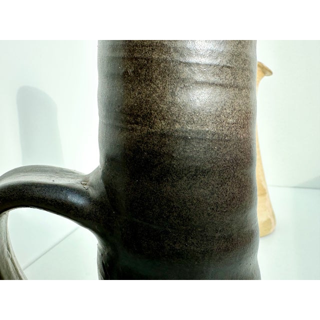 Hand-Thrown Slim Studio Ceramic Vases, Germany, 1980s, Set of 2 For Sale - Image 11 of 15