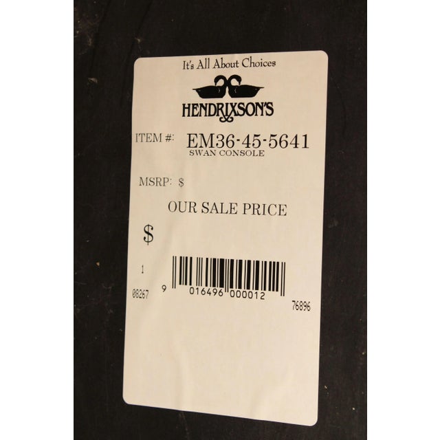 Early 21st Century Classical Empire Style Parcel-Gilt Swan Carved Console Table For Sale - Image 9 of 12