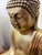Ceramic Gold Tone Sitting Buda Statue on Wood Base For Sale - Image 11 of 11