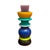 A striking pair of vintage hand-painted wooden candlesticks inspired by the bold forms and playful color palette of the...