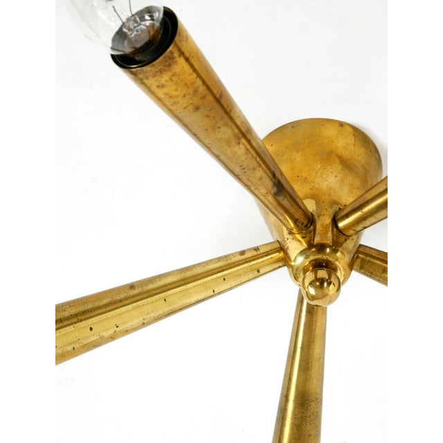 Mid-Century Modern Sputnik Brass Ceiling Lamp with Five Arms, 1950s For Sale - Image 13 of 18