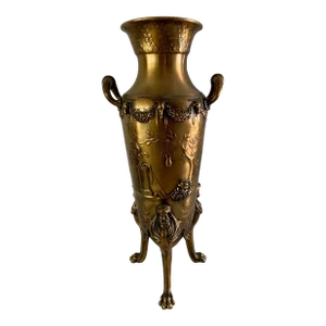 Antique French Vase Bronze Vessel Urn - Signed F. Levillain
