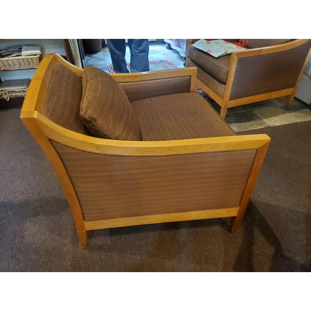 1990s Vintage Pair of Baker Arm Chairs For Sale - Image 5 of 17