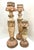 European Chic - Romantic Trio of Hand Carved and Painted Wooden Candle Holders as floor or decorative surface accent....