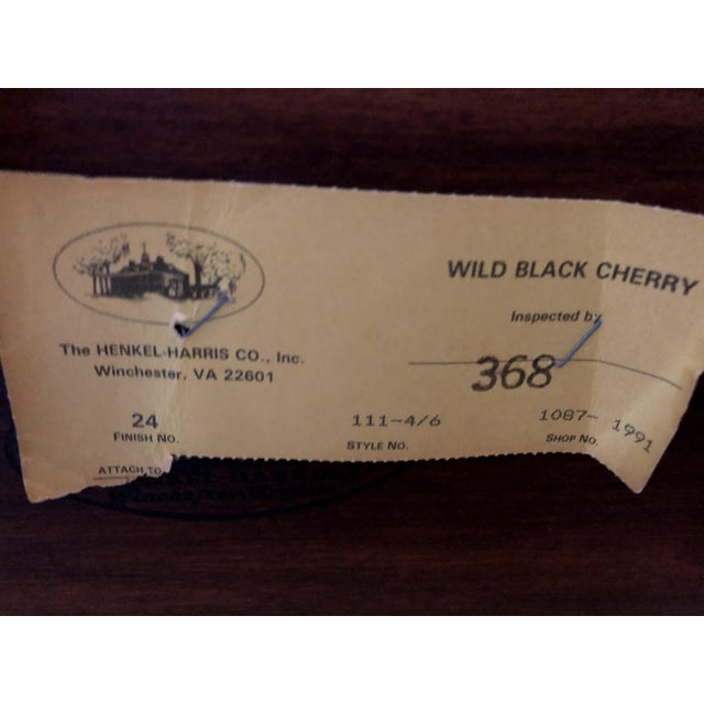 Queen Anne Henkel Harris Full/Double Bed in Black Cherry For Sale - Image 3 of 9