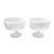 Vintage Milk Glass Pedestal Compotes – Scalloped Dessert Bowls, Wedding Decor, Pair For Sale