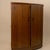 Metal Mid-Century English Teak Bar Cabinet with Interior Lighting, Mirrored Back and Accessories, 1960s For Sale - Image 7 of 9