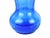 Mid-Century Modern Hand-Blown Cobalt Blue Seeded "Biot" Style Art Glass Flared Vase For Sale - Image 6 of 7