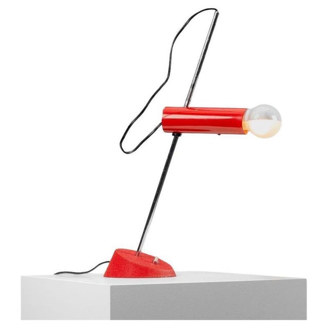 566 Table Lamp in Red by Gino Sarfatti for Arteluce, 1956 For Sale - Image 18 of 18