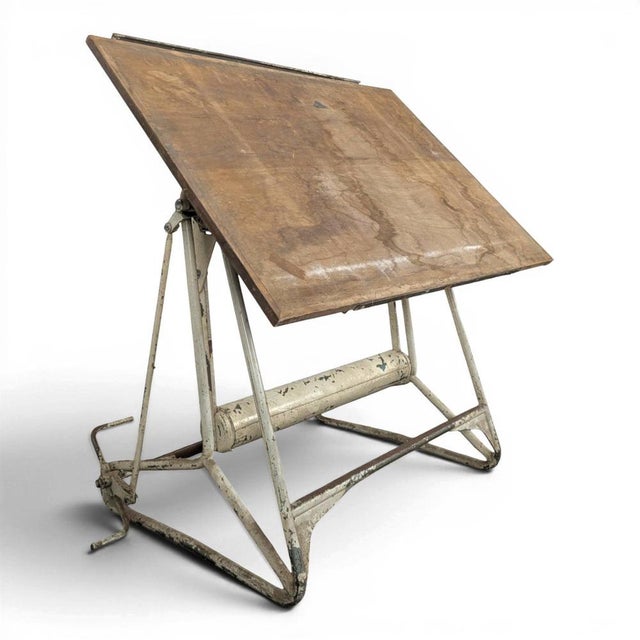 Wood Architect's Drawing Table For Sale - Image 7 of 7