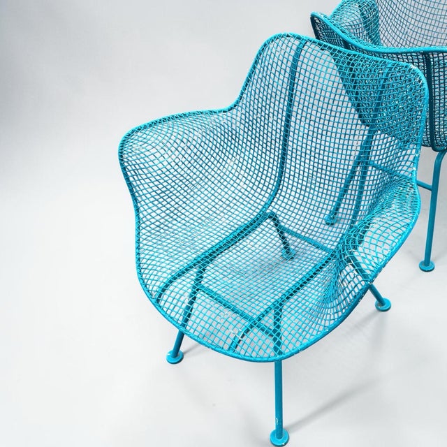 Russell Woodard Pair MCM Russell Woodard Sculptura Iron Lounge Chairs For Sale - Image 4 of 7