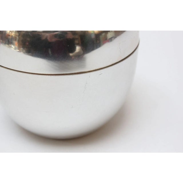 Metal Mid-Century Italian Aluminum "Mela" Ice Bucket by Ettore Sottsass for Rinnovel For Sale - Image 7 of 13