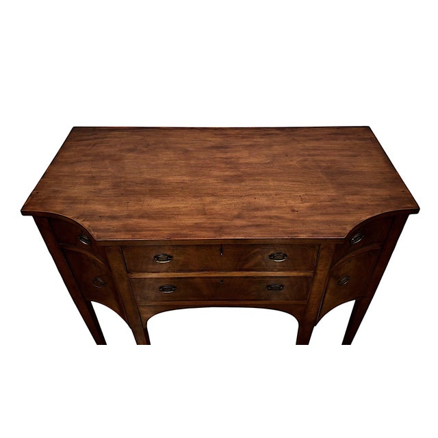 American Federal Style Diminutive Inlaid Mahogany Sideboard With Key For Sale In San Francisco - Image 6 of 10