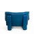 Set of Vintage Blue Leather Armchair and Ottoman by Nicoletti Salotti for Avanti, Italy, 1980s For Sale - Image 9 of 18