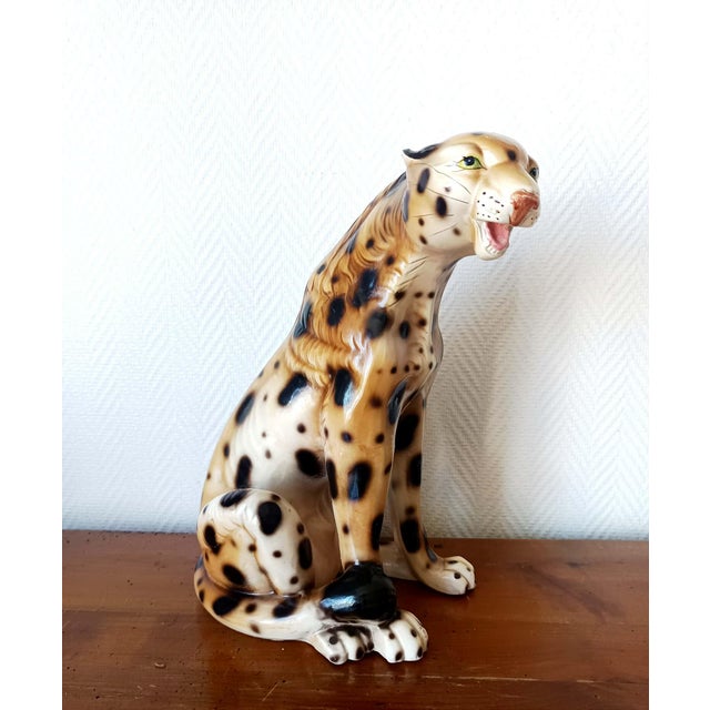 Ceramic Unknown, Vintage Ceramic Leopard, 1970s, Ceramic For Sale - Image 7 of 9