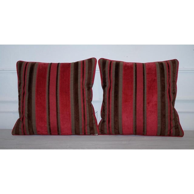 Stripey Scatter Cushions from Alexander & James Hudson, Set of 2 For Sale - Image 3 of 8