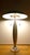 A vintage Midcentury Modern brushed steel or chrome domed double-bulb table lamp Possibly by Laurel Lamp Co., Newark, NJ,...