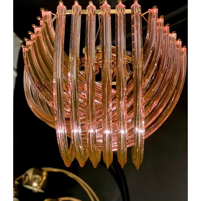 Pink Murano Curvati Ceiling Light or Flush Mount, 1990 For Sale - Image 18 of 18