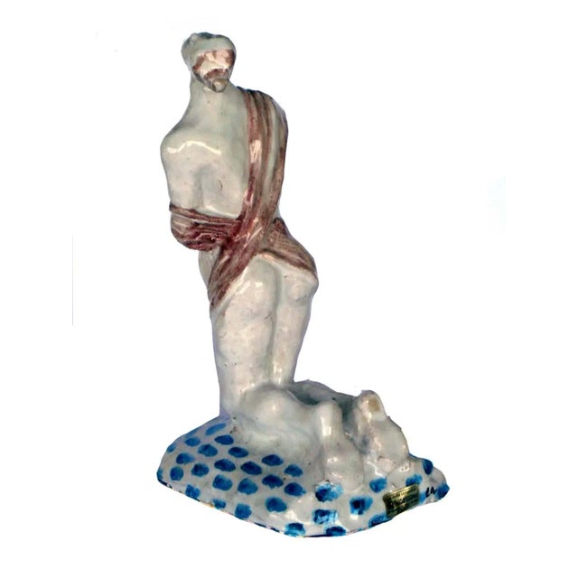 Italian Fishing Sculpture by Giuseppe Migneco for Ceramica Rossicone, 1970s For Sale - Image 3 of 9